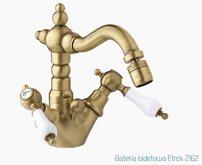Fromac Etros bateria bidetowa z korkiem automatycznym brąz antyczny 2162BR