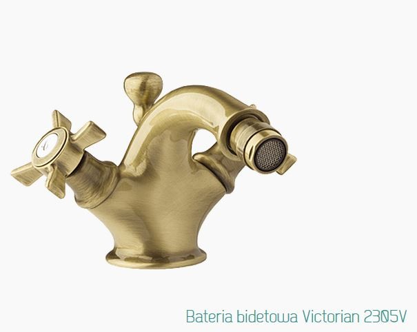 Fromac Victorian bateria bidetowa z korkiem automatycznym brąz antyczny 2305V