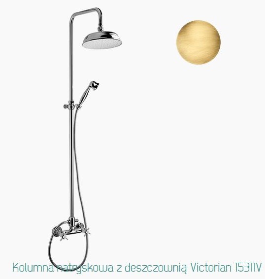 Fromac Victorian kolumna prysznicowa z deszczownicą brąz antyczny 15311VBR