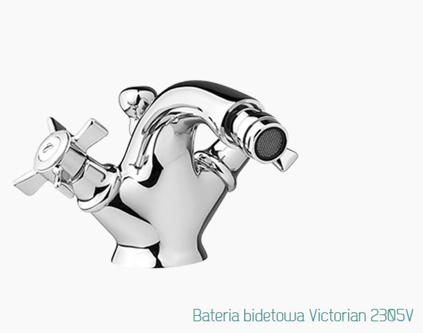 Fromac Victorian bateria bidetowa z korkiem automatycznym chrom 2305V