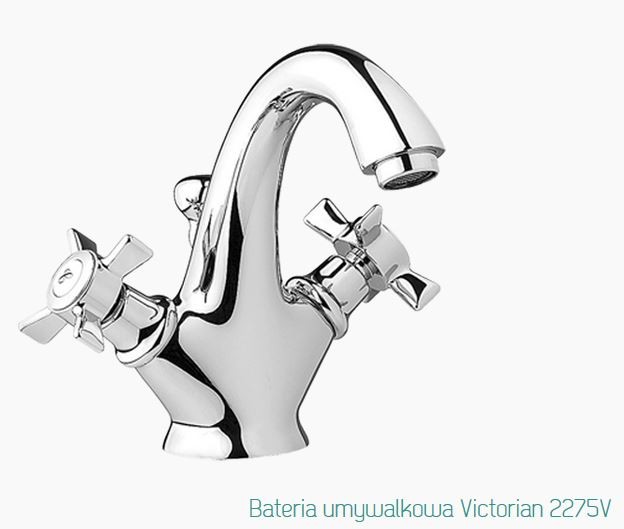 Fromac Victorian bateria umywalkowa z korkiem automatycznym chrom 2275V