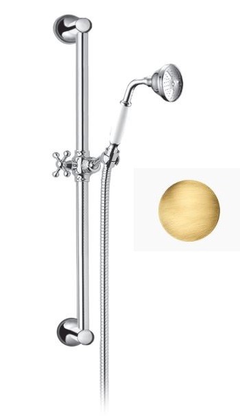 Fromac zestaw prysznicowy z drązkiem 67cm RETRO brąz antyczny 2096BR