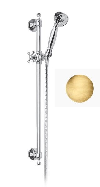 Fromac zestaw prysznicowy z drązkiem 62cm RETRO brąz antyczny 2049BR