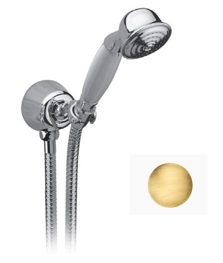 Fromac zestaw prysznicowy z uchwytem i przyłączem kątowym RETRO brąz antyczny 3806BR