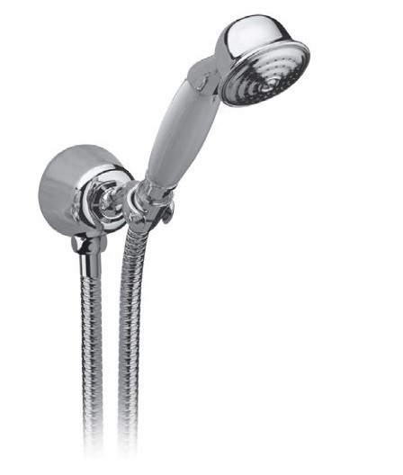 Fromac zestaw prysznicowy z uchwytem i przyłączem kątowym RETRO chrom 3806