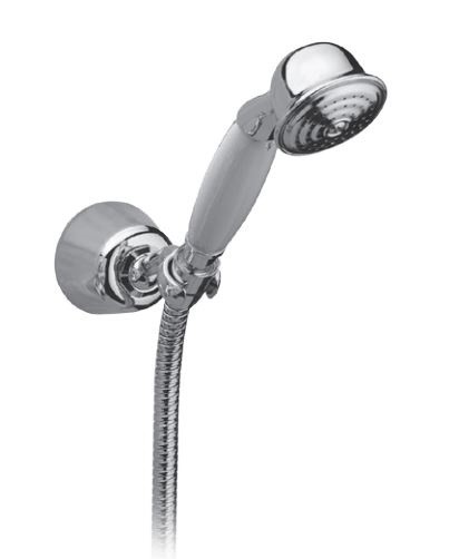 Fromac zestaw prysznicowy z uchwytem i przyłączem kątowym RETRO chrom 3804