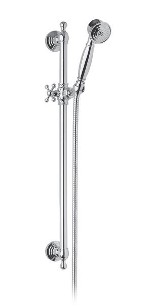 Fromac zestaw prysznicowy z drązkiem 62cm RETRO chrom 2049