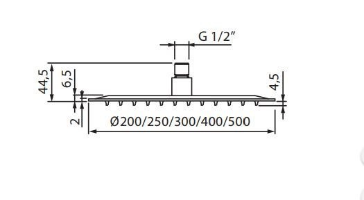 Fromac deszczownica głowica prysznicowa okrągła 40x40 chrom VSN0400