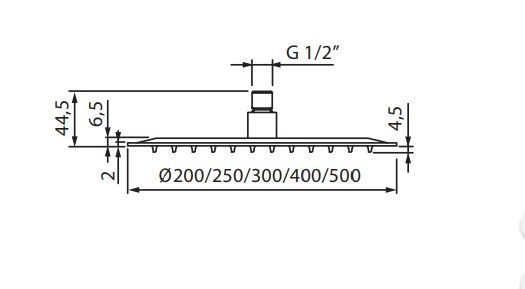 Fromac deszczownica głowica prysznicowa okrągła 30x30 chrom VSN0300