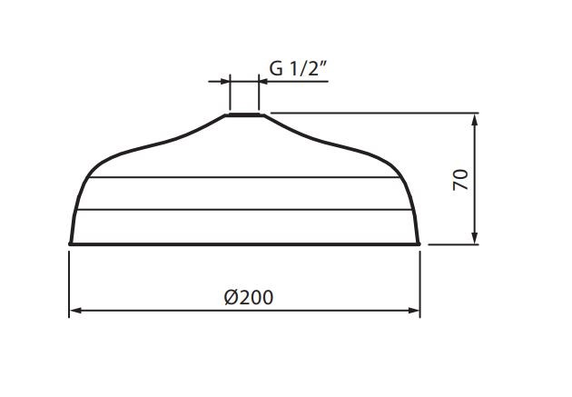 Fromac deszczownica głowica prysznicowa 20x20 RETRO chrom 6622