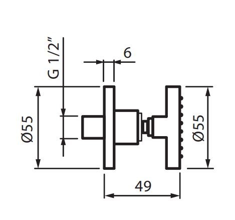 Fromac dysza natryskowa boczna chrom 6303