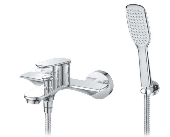 Vedo Otto bateria wannowa ścienna z zestawem chrom VBO8006/S