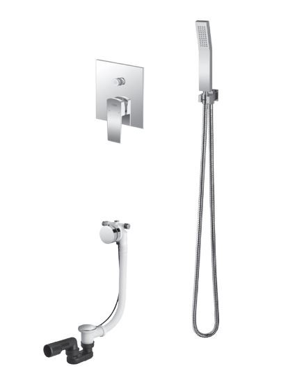 Vedo Sette kompletny system podtynkowy wannowy z napełnianiem przez przelew chrom VBS7242