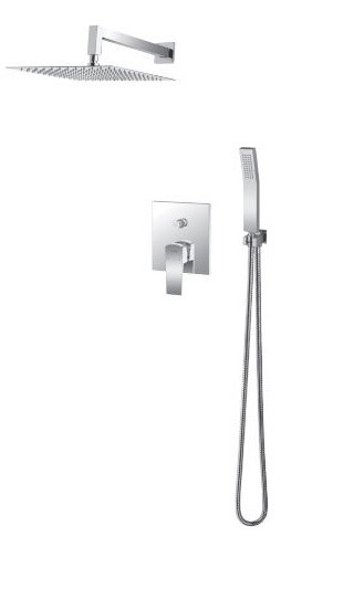 Vedo Sette kompletny system prysznicowy podtynkowy z deszczownicą 20x20 i słuchawką chrom VBS7223/20