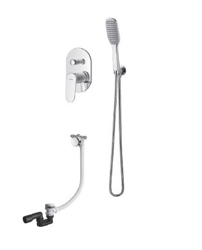 Vedo Otto kompletny system podtynkowy wannowy z napełnianiem przez przelew chrom VBO8243