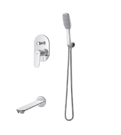 Vedo Otto kompletny system podtynkowy wannowy z wylewką wannową chrom VBO8241