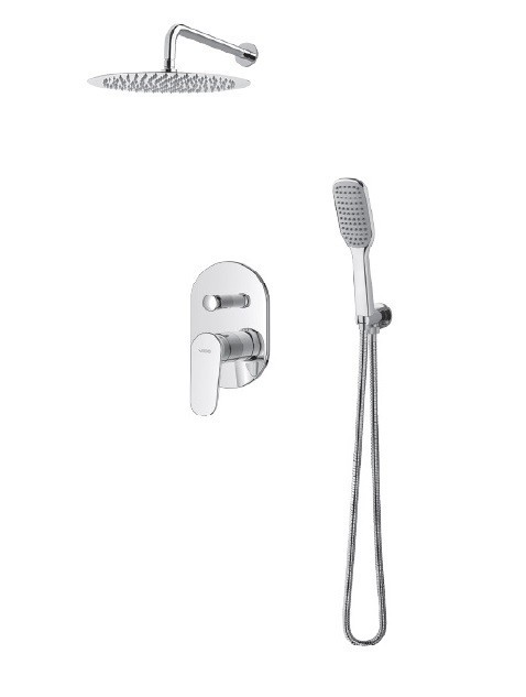 Vedo Otto kompletny system prysznicowy podtynkowy z deszczownicą 30x30 i słuchawką chrom VBO8223/30