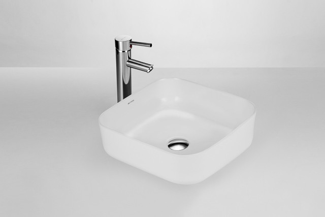 Massi Alizma umywalka stawiana na blat kwadratowa 39x39 cm biały MSU-0009