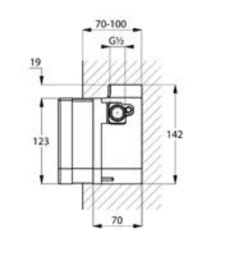 Kludi element podtynkowy do elektronicznej baterii umywalkowej 38004
