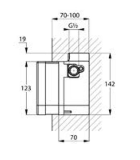 Kludi element podtynkowy do elektronicznej baterii umywalkowej 38002