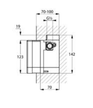 Kludi element podtynkowy do elektronicznej baterii umywalkowej 38001