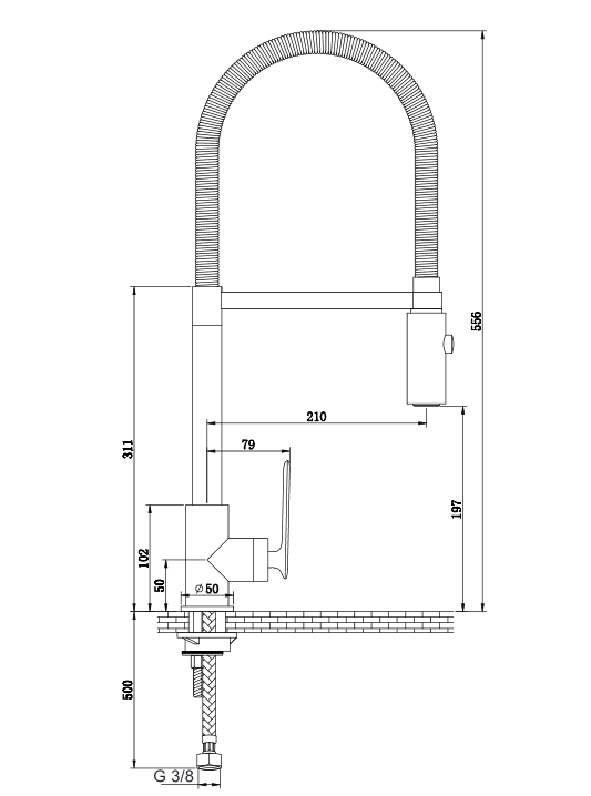 Kohlman Experience bateria kuchenna z ruchomą elastyczną wylewką chrom QB140E