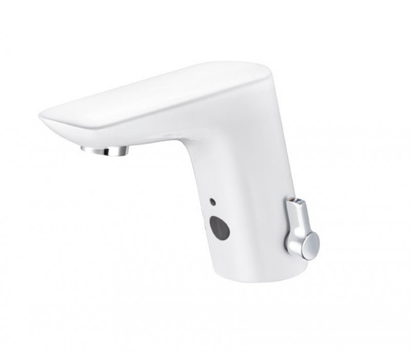 Kludi Balance bateria umywalkowa bezdotykowa elektroniczna biały/chrom 52 100 91