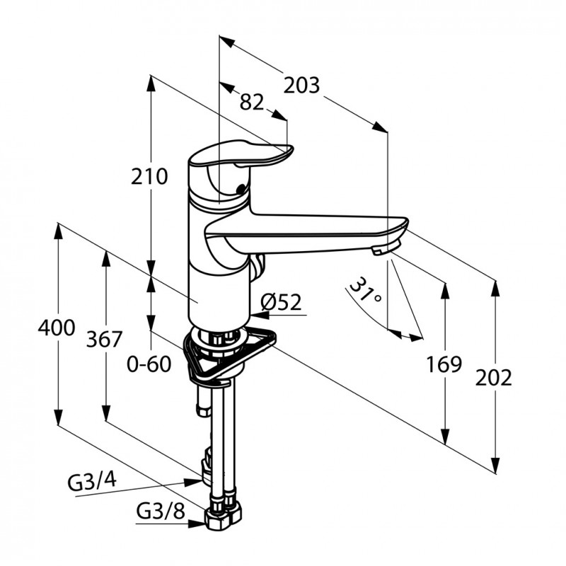 Kludi Objekta bateria kuchenna zlewozmywakowa chrom 325760575