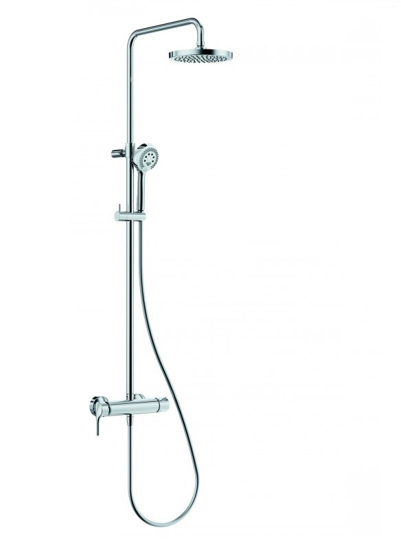 Kludi Logo Dual Shower System zestaw prysznicowy z baterią prysznicową i deszczownicą chrom 680850500