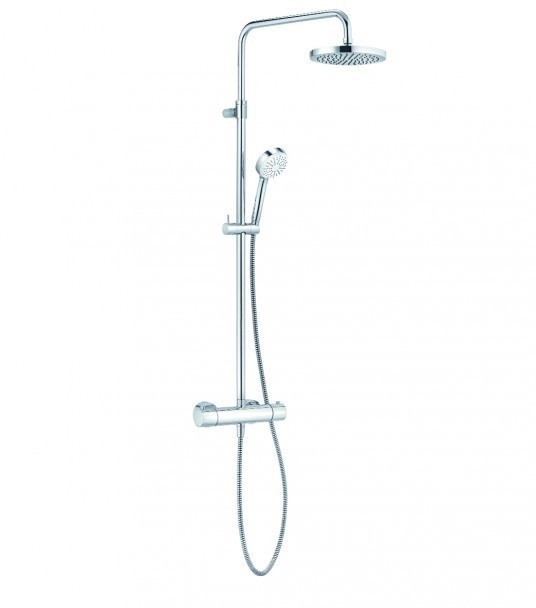 Kludi Logo Dual Shower System zestaw prysznicowy z baterią termostatyczną z deszczownicą chrom 680950500