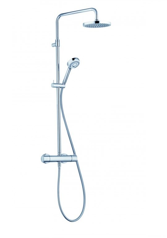 Kludi Logo Dual Shower System zestaw prysznicowy z baterią termostatyczną z deszczownicą chrom 680920500