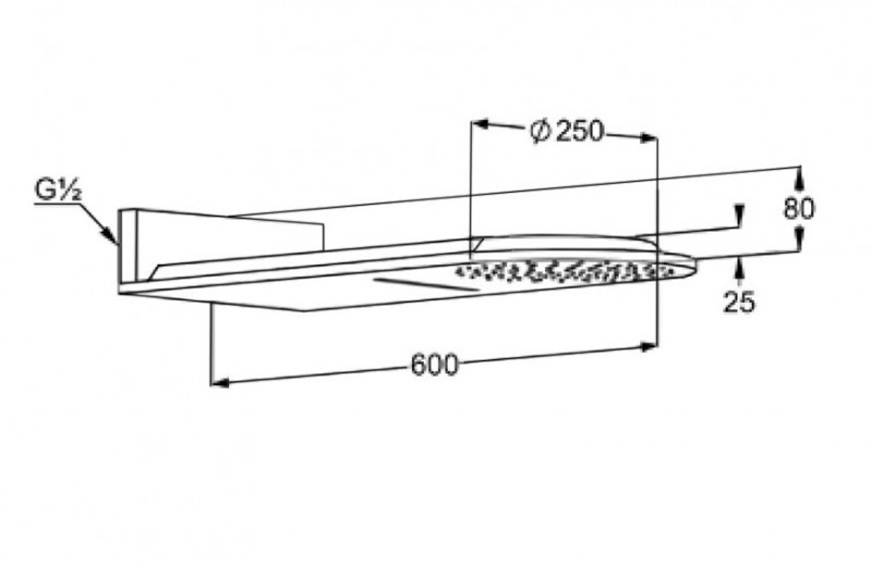 Kludi A-QA deszczownica głowica prysznicowa z kaskadą 250mm chrom 648800500
