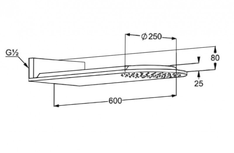 Kludi A-QA deszczownica głowica prysznicowa 250mm chrom 648700500