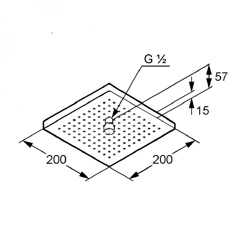 Kludi A-QA deszczownica głowica prysznicowa kwadratowa 200mm chrom 6654005-00 - DG