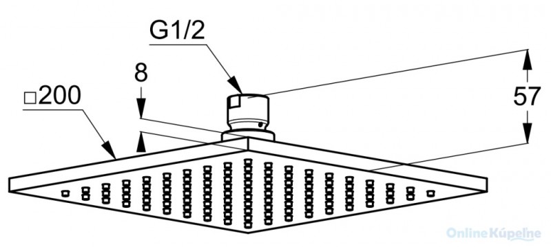 Kludi A-QA deszczownica głowica prysznicowa kwadratowa 400x400mm chrom 6444005-00