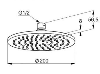 Kludi A-QA deszczownica głowica prysznicowa okrągła 200mm chrom 6432005-00