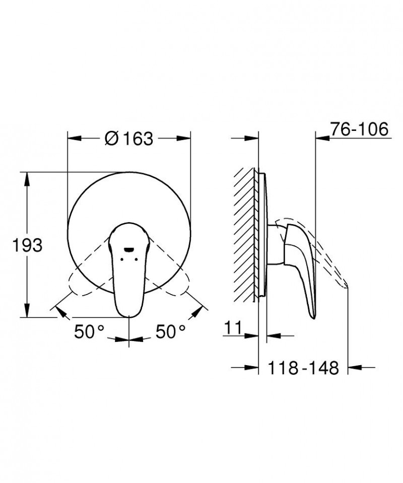 Grohe Eurostyle bateria prysznicowa podtynkowa chrom 29098003