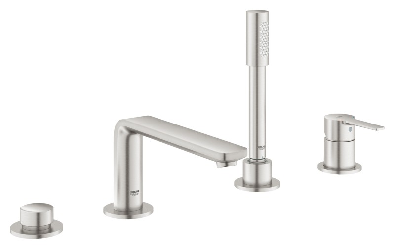 Grohe Lineare bateria wannowa czterootworowa stal 19577DC1
