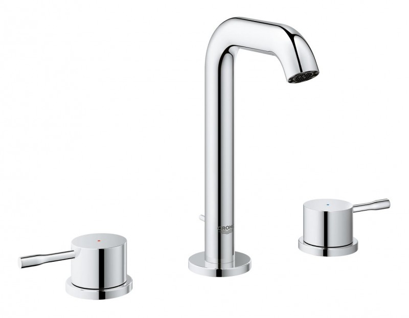 Grohe Essence bateria umywalkowa trzyotworowa z korkiem chrom 20296001