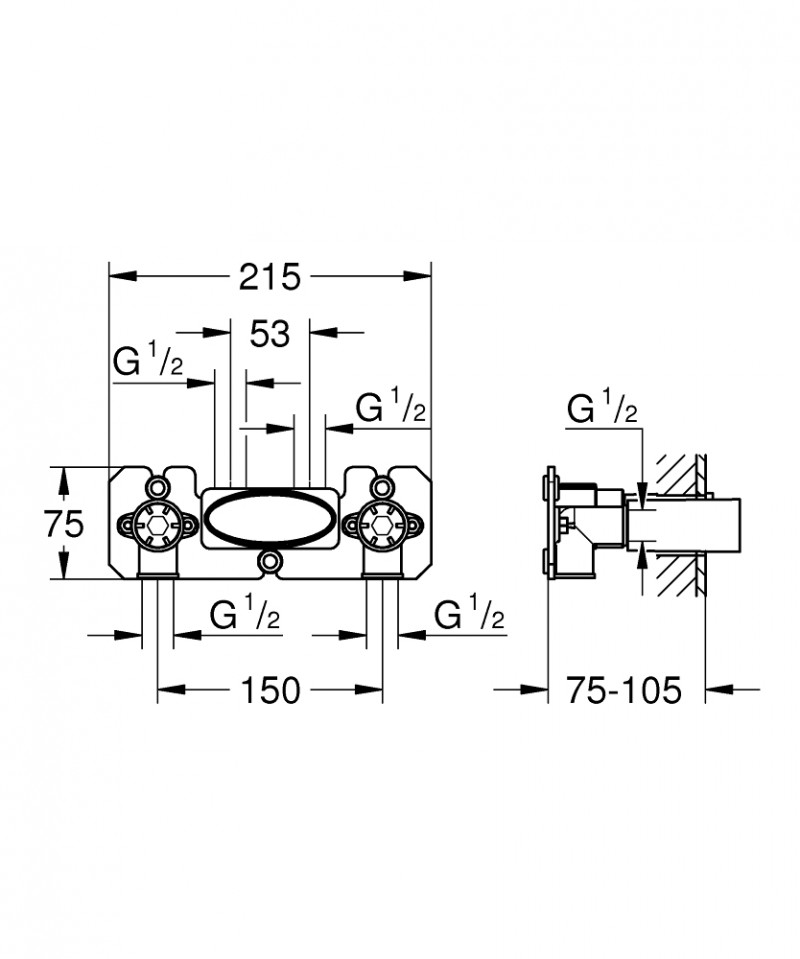 Grohe Grohtherm SmartControl element podtynkowy 26449000