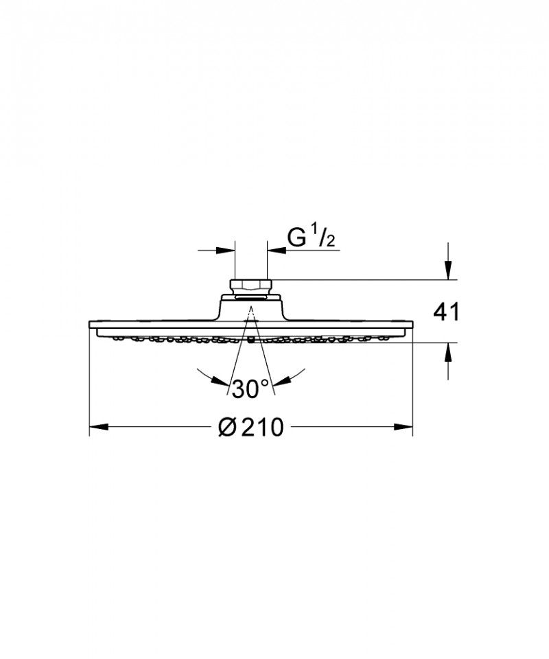 Grohe Rainshower Cosmopolitan deszczownica głowica prysznicowa 21cm moon white 28368LS0