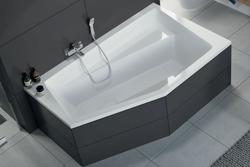 Excellent Vesper wanna asymetryczna 160x100 prawa z nogami WAEX.VEP16WH