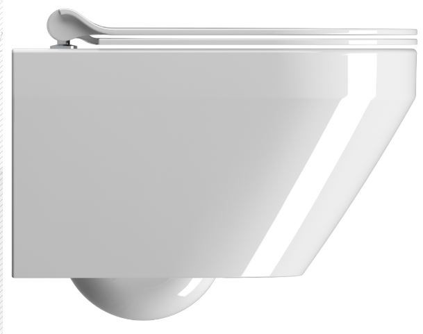 GSI Pura SwirlFlush muszla wc wisząca z deską wolnoopadającą 55 cm biały extraglaze 881511 FISR2 MS86CSN11