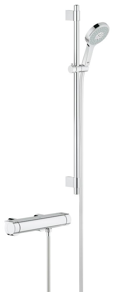 Grohe Grohtherm 2000 NEW bateria prysznicowa termostatyczna z zestawem prysznicowym chrom 34482001