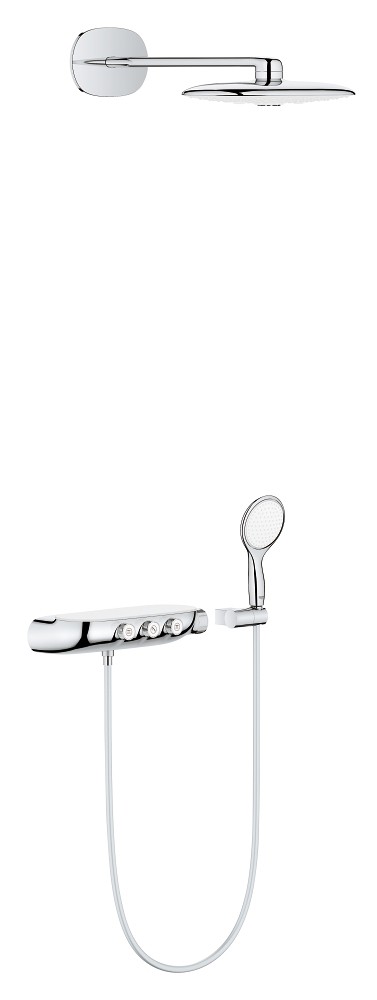 Grohe Rainshower System SmartControl 360 DUO podtynkowy zestaw prysznicowy termostatyczny z deszczownicą moon white 26443LS0