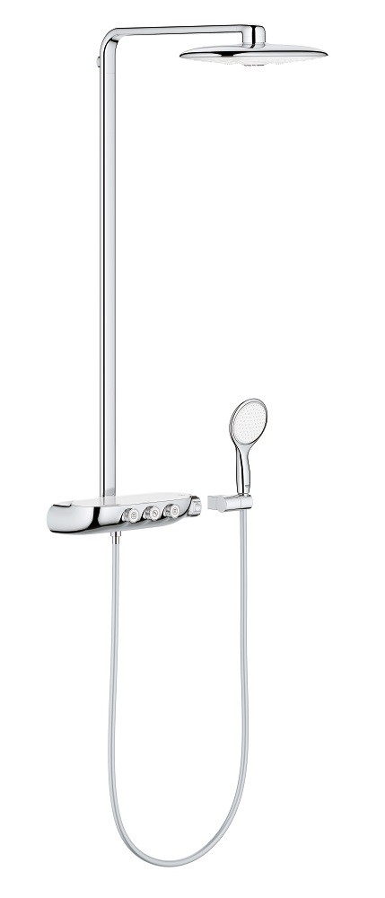 Grohe Rainshower System SmartControl 360 Duo zestaw prysznicowy termostatyczny z deszczownicą moon white 26250LS0
