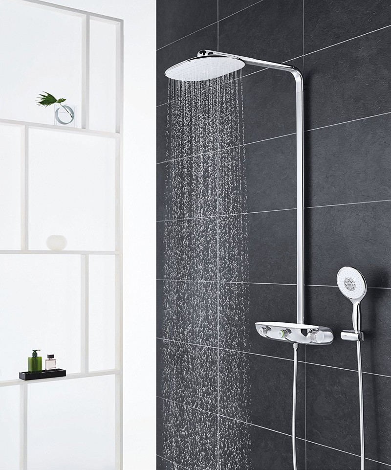 Grohe Rainshower System SmartControl 360 MONO system prysznicowy termostatyczny z deszczownicą moon white 26361LS0