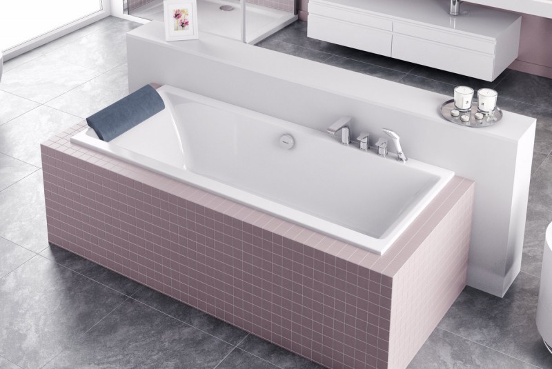 Excellent Long zagłówek wannowy szary WAZA.LONG-SZARY