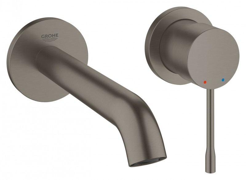 Grohe Essence New bateria umywalkowa podtynkowa 2-otworowa wylewka 183mm grafitowy szczotkowany Brushed Hard Graphite 19408AL1