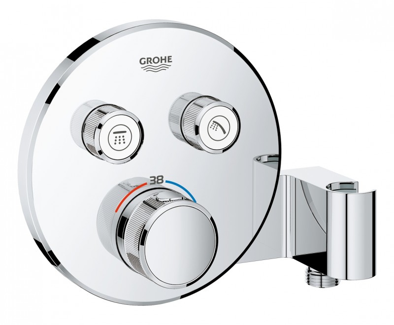 Grohe Grohtherm Smartcontrol podtynkowa bateria termostatyczna 2-drożna ze zintegrowanym przyłączem i uchwytem prysznicowym chrom 29120000
